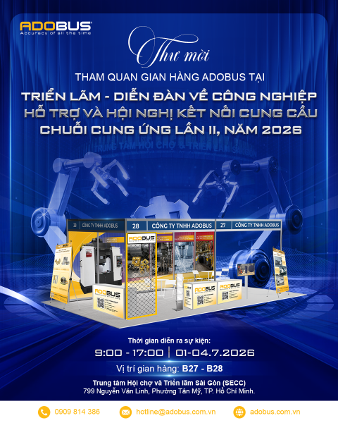 Thư Mời Tham Quan Gian Hàng ADOBUS Tại Triển Lãm Công Nghiệp Hỗ Trợ & Kết nối cung cầu 2026 Thư Mời Tham Quan Gian Hàng ADOBUS Tại Triển Lãm Và Diễn Đàn Công Nghiệp Hỗ Trợ 2026